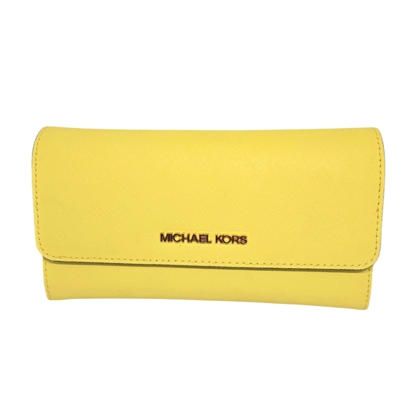 Michael Kors Handbags - Michael Kors Trifold Wallet Sunshine Yellow